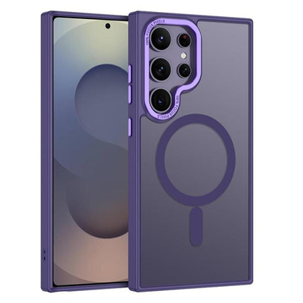 XDcase Metal Lens Frame Skin Feel Magnetic Phone Case, For Samsung Galaxy S25 5G, For Samsung Galaxy S25+ 5G, For Samsung Galaxy S25 Ultra 5G, For Samsung Galaxy S24 Ultra 5G