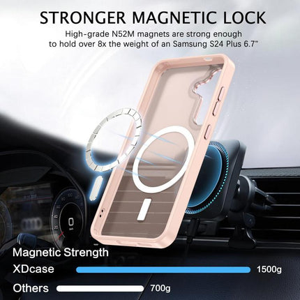 XDcase Metal Lens Frame Skin Feel Magnetic Phone Case, For Samsung Galaxy S24+ 5G, For Samsung Galaxy S24 5G