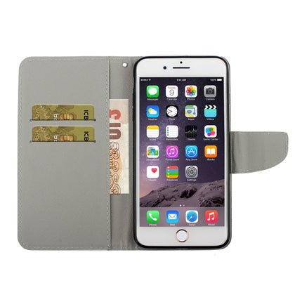 Coloured Drawing Pattern Horizontal Flip PU Leather Case with Holder & Card Slots & Wallet & Lanyard, For iPhone 8 Plus & 7 Plus