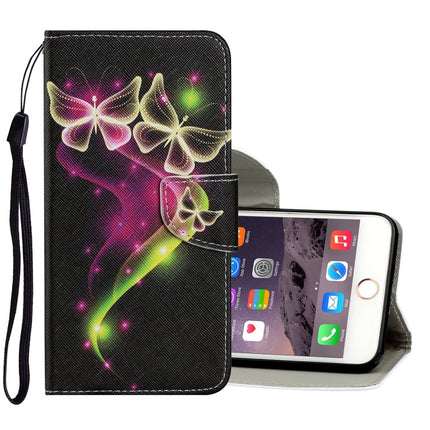 Coloured Drawing Pattern Horizontal Flip PU Leather Case with Holder & Card Slots & Wallet & Lanyard, For iPhone 8 & 7