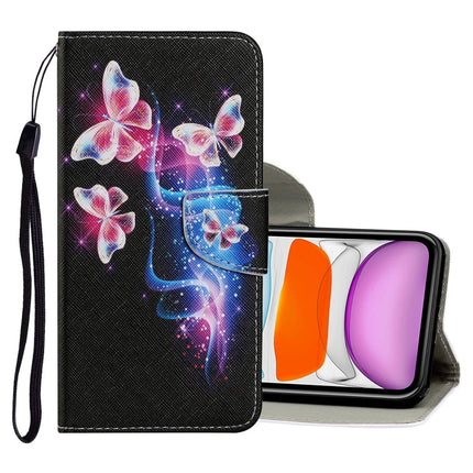 Coloured Drawing Pattern Horizontal Flip PU Leather Case with Holder & Card Slots & Wallet & Lanyard, For iPhone 11