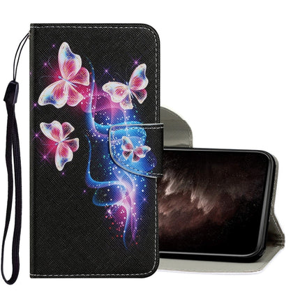 Coloured Drawing Pattern Horizontal Flip PU Leather Case with Holder & Card Slots & Wallet & Lanyard, For iPhone 11 Pro Max