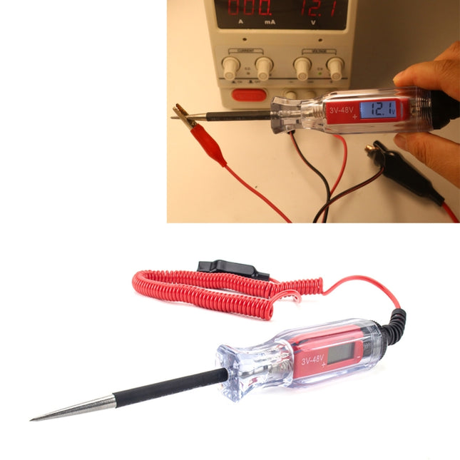 3-48V Digital Display Car Electric Tester, Car Electric Tester
