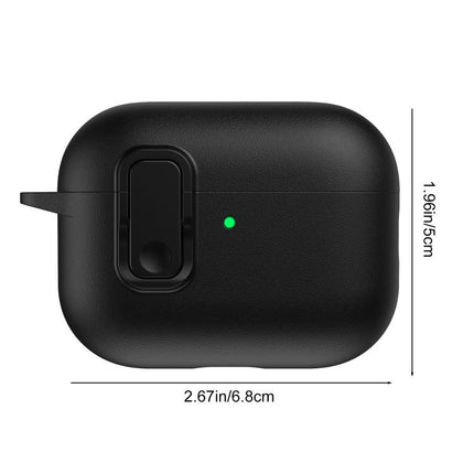 XDcase Faux Leather Texture Security Lock TPU Earbud Case, For AirPods Pro 3, For AirPods 4, For AirPods Pro 2 / 1
