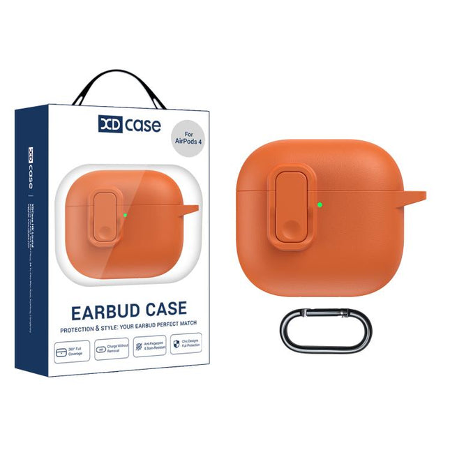 XDcase Leather Texture Security Lock TPU Earbud Case, For AirPods Pro 3, For AirPods 4, For AirPods Pro 2 / 1