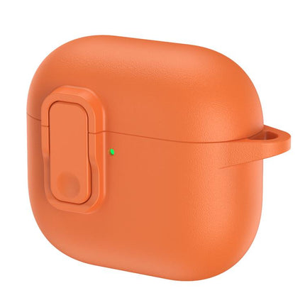 XDcase Faux Leather Texture Security Lock TPU Earbud Case, For AirPods 5 / 4, For AirPods Pro 3, For AirPods Pro 2 / 1