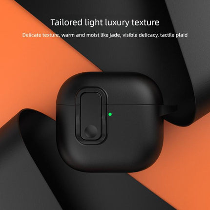 XDcase Faux Leather Texture Security Lock TPU Earbud Case, For AirPods 5 / 4, For AirPods Pro 3, For AirPods Pro 2 / 1