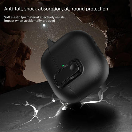 XDcase Faux Leather Texture Security Lock TPU Earbud Case, For AirPods 5 / 4, For AirPods Pro 3, For AirPods Pro 2 / 1