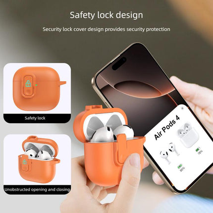 XDcase Faux Leather Texture Security Lock TPU Earbud Case, For AirPods 5 / 4, For AirPods Pro 3, For AirPods Pro 2 / 1