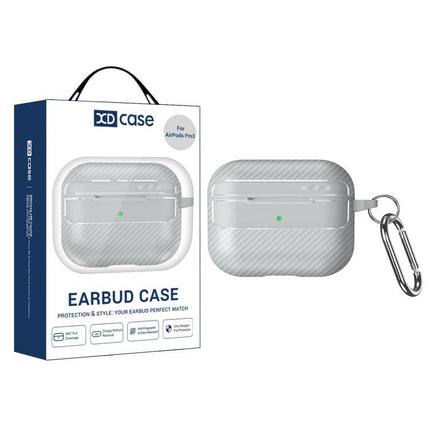 XDcase Carbon Fiber Texture Earbud Case with Hook, For AirPods Pro 3, For AirPods 4