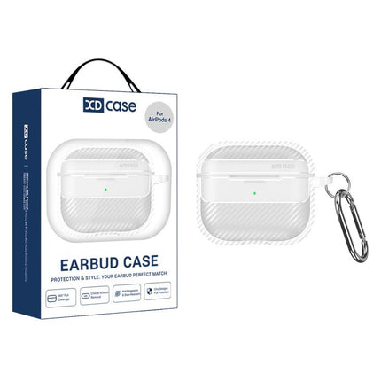 XDcase Carbon Fiber Texture Earbud Case with Hook, For AirPods Pro 3, For AirPods 4