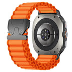 For Samsung Galaxy Watch8 / Watch8 Classic / Orange + Black Buckle