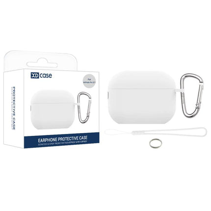 XDcase 2.5mm Thick Silicone Earbud Protective Case with Hook, For AirPods Pro 3, For AirPods 4, For AirPods Pro 2 / 1