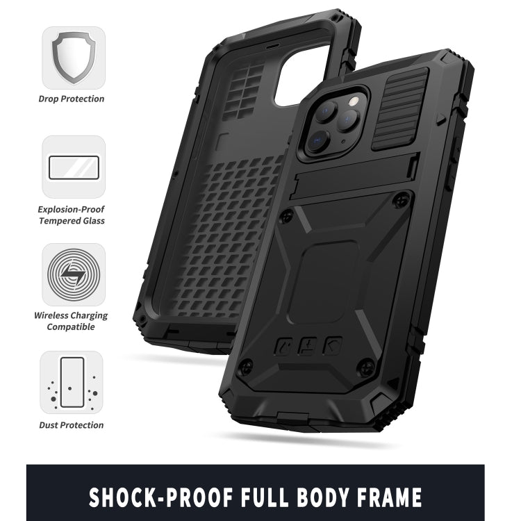 R-JUST Shockproof Waterproof Dust-proof Metal + Silicone Protective Case with Holder, For iPhone 12 Pro Max, For iPhone 12 / 12 Pro, For iPhone 12 mini