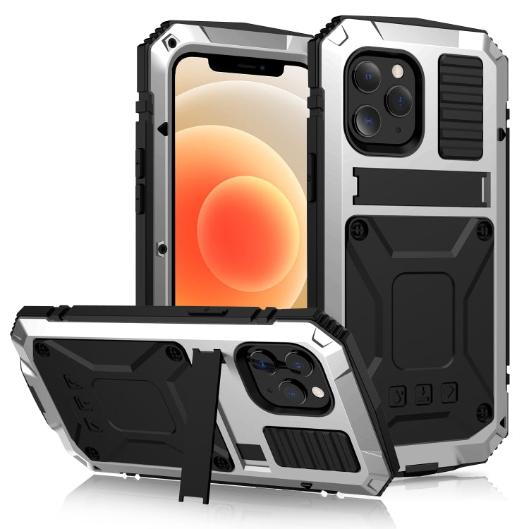 R-JUST Shockproof Waterproof Dust-proof Metal + Silicone Protective Case with Holder, For iPhone 12 Pro Max, For iPhone 12 / 12 Pro, For iPhone 12 mini