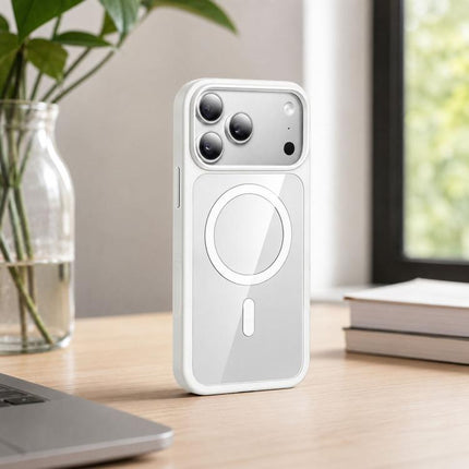 XDcase JINDUN Clear Cover Independent Metal Button Magnetic Phone Case, For iPhone 17 Pro Max, For iPhone 17 Pro, For iPhone 17