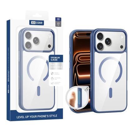 XDcase JINDUN Clear Cover Independent Metal Button Magnetic Phone Case, For iPhone 17 Pro Max, For iPhone 17 Pro, For iPhone 17