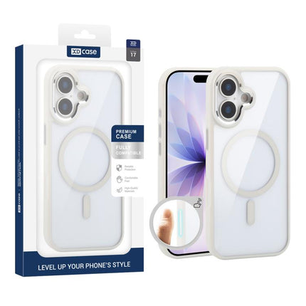 XDcase JINDUN Clear Cover Independent Metal Button Magnetic Phone Case, For iPhone 17 Pro Max, For iPhone 17 Pro, For iPhone 17