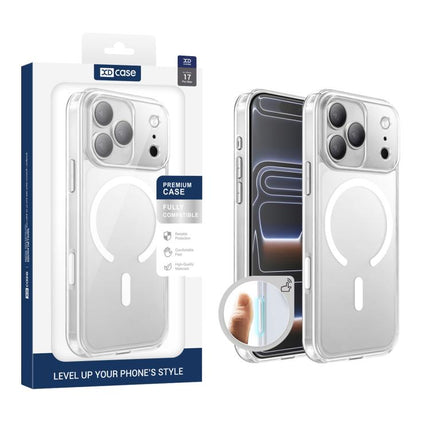 XDcase Frosted Transparent Magnetic Shockproof Phone Case, For iPhone 17 Pro Max, For iPhone 17 Pro, For iPhone 17