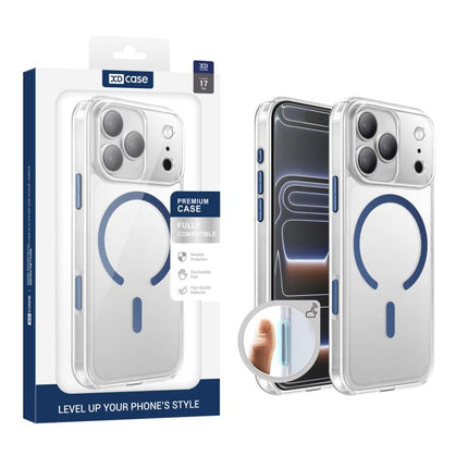 XDcase Frosted Transparent Magnetic Shockproof Phone Case, For iPhone 17 Pro Max, For iPhone 17 Pro, For iPhone 17