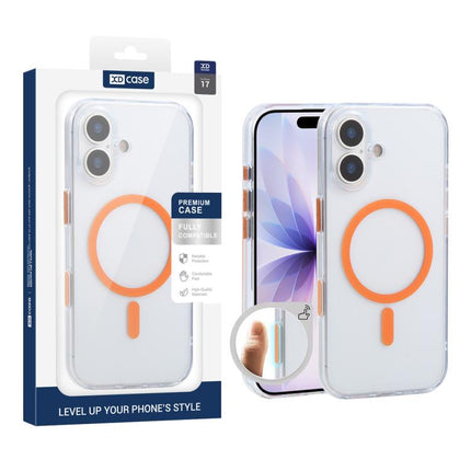 XDcase Frosted Transparent Magnetic Shockproof Phone Case, For iPhone 17 Pro Max, For iPhone 17 Pro, For iPhone 17