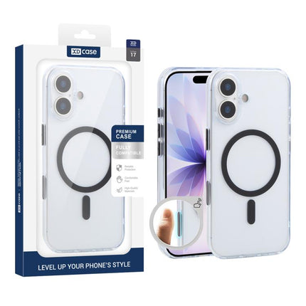 XDcase Frosted Transparent Magnetic Shockproof Phone Case, For iPhone 17 Pro Max, For iPhone 17 Pro, For iPhone 17