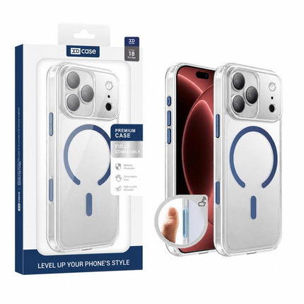 XDcase Frosted Transparent Magnetic Shockproof Phone Case, For iPhone 18, For iPhone 18 Pro, For iPhone 18 Pro Max, For iPhone 17 Pro Max, For iPhone 17 Pro, For iPhone 17