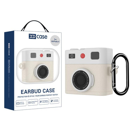XDcase Retro Camera Style Silicone Earbuds Case, For AirPods Pro 3, For AirPods 4, For AirPods Pro 2