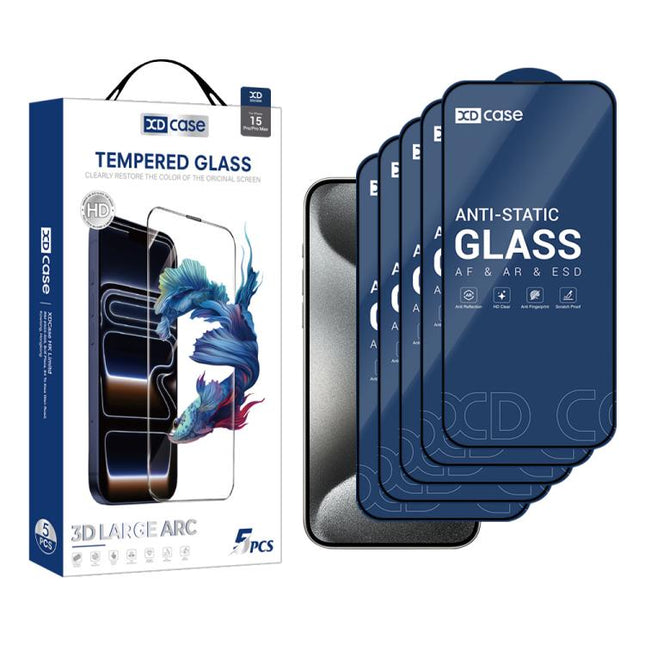 XDcase 5pcs / Pack Silk Screen Printed HD Tempered Glass Film, For iPhone 17e / 16e, For iPhone 17 Pro Max, For iPhone 17 Pro, For iPhone 17, For iPhone Air, For iPhone 16 Pro Max, For iPhone 16 Pro, For iPhone 16 Plus, For iPhone 16                   ...