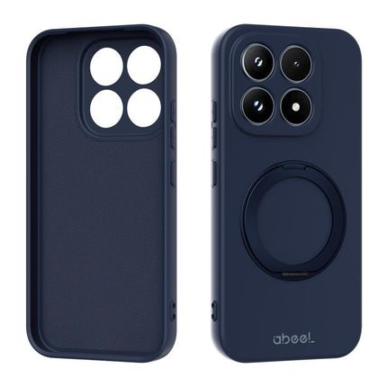 ABEEL Skin-friendly Feel Magnetic Liquid Silicone Phone Case with Holder, For Xiaomi 17 Ultra, For Xiaomi 17 Pro Max, For Xiaomi 17 Pro, For Xiaomi 17