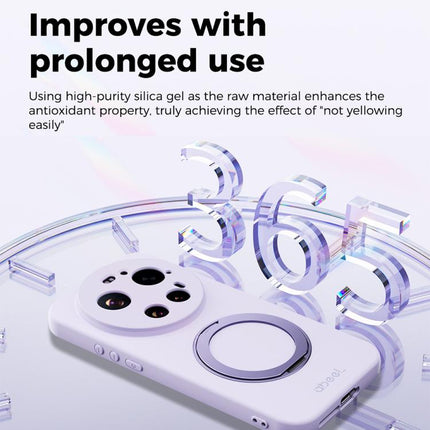ABEEL Skin-friendly Feel Magnetic Liquid Silicone Phone Case with Holder, For Xiaomi 17 Ultra, For Xiaomi 17 Pro Max, For Xiaomi 17 Pro, For Xiaomi 17