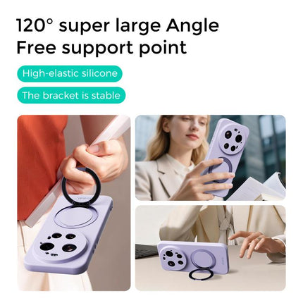 ABEEL Skin-friendly Feel Magnetic Liquid Silicone Phone Case with Holder, For Xiaomi 17 Ultra, For Xiaomi 17 Pro Max, For Xiaomi 17 Pro, For Xiaomi 17