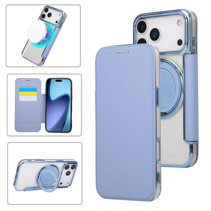 Ultra-thin Rotation Holder Magnetic Plating Vegan Leather Phone Case, For iPhone 17e / 16e, For iPhone 17 Pro Max, For iPhone 17 Pro