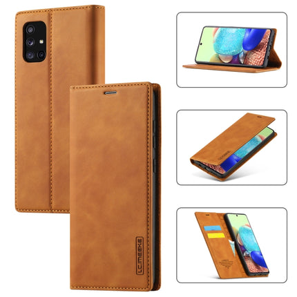 LC.IMEEK Strong Magnetism Ultra-thin Horizontal Flip Shockproof Matte TPU + PU Leather Case with Holder & Card Slots & Wallet, For Samsung Galaxy A11 / M11, For Samsung Galaxy A21s, For Samsung Galaxy A71 / M70s, For Samsung Galaxy A51 / M40s