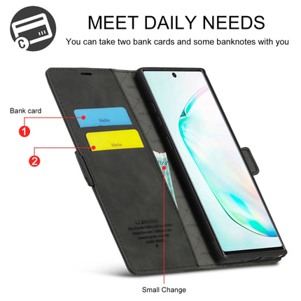 LC.IMEEK Strong Magnetism Ultra-thin Horizontal Flip Shockproof Matte TPU + PU Leather Case with Holder & Card Slots & Wallet, For Samsung Galaxy Note10+, For Samsung Galaxy Note10, For Samsung Galaxy Note20 Ultra, For Samsung Galaxy Note20