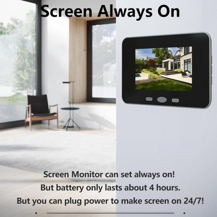 RH-TPD10-W 4 inch IPS Screen Tuya Smart Two-Way Audio Intercom WiFi Video Doorbell