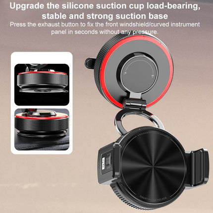 K33 360 Degree Rotation Vacuum Suction Magnetic and Clamp Dual Use Car Phone Holder, K33