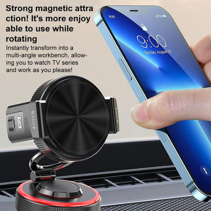 K33 360 Degree Rotation Vacuum Suction Magnetic and Clamp Dual Use Car Phone Holder, K33