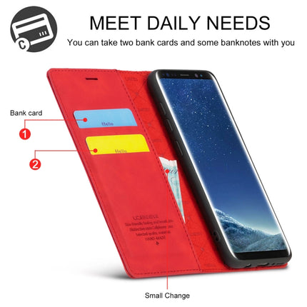 LC.IMEEKE Strong Magnetism Ultra-thin Horizontal Flip Shockproof Matte TPU + PU Leather Case with Holder & Card Slots & Wallet, For Samsung Galaxy S8, For Samsung Galaxy S8+, For Samsung Galaxy S9, For Samsung Galaxy S9+