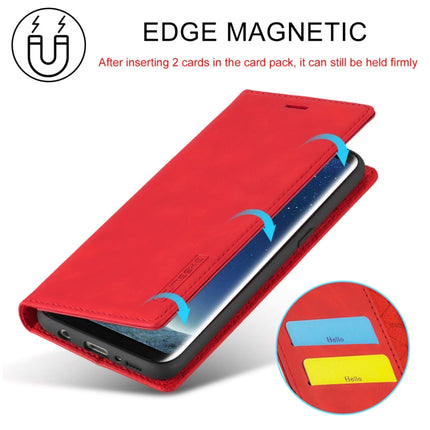 LC.IMEEKE Strong Magnetism Ultra-thin Horizontal Flip Shockproof Matte TPU + PU Leather Case with Holder & Card Slots & Wallet, For Samsung Galaxy S8, For Samsung Galaxy S8+, For Samsung Galaxy S9, For Samsung Galaxy S9+