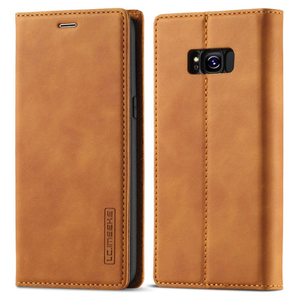 LC.IMEEKE Strong Magnetism Ultra-thin Horizontal Flip Shockproof Matte TPU + PU Leather Case with Holder & Card Slots & Wallet, For Samsung Galaxy S8, For Samsung Galaxy S8+, For Samsung Galaxy S9, For Samsung Galaxy S9+