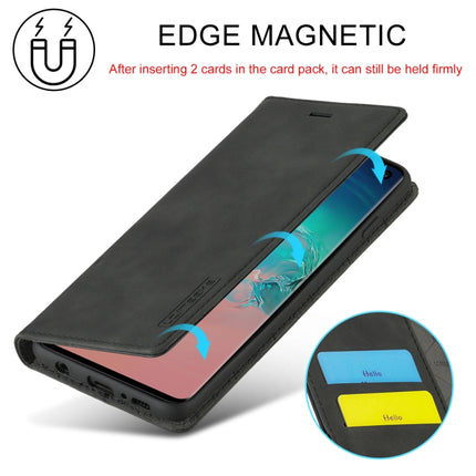 LC.IMEEKE Strong Magnetism Ultra-thin Horizontal Flip Shockproof Matte TPU + PU Leather Case with Holder & Card Slots & Wallet, For Samsung Galaxy S10, For Samsung Galaxy S10+