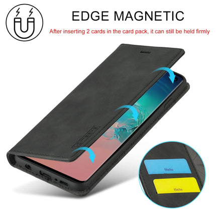 LC.IMEEKE Strong Magnetism Ultra-thin Horizontal Flip Shockproof Matte TPU + PU Leather Case with Holder & Card Slots & Wallet, For Samsung Galaxy S10, For Samsung Galaxy S10+