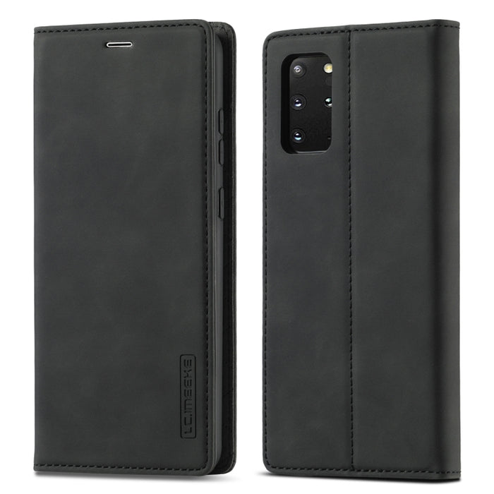 LC.IMEEKE Strong Magnetism Ultra-thin Horizontal Flip Shockproof Matte TPU + PU Leather Case with Holder & Card Slots & Wallet, For Samsung Galaxy S20, For Samsung Galaxy S20+, For Samsung Galaxy S20 Ultra, For Samsung Galaxy S20 FE