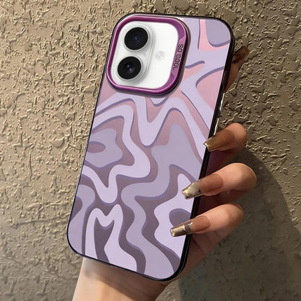Wavy Stripes Pattern Frosted IMD 2-in-1 PC Phone Case, For iPhone 17e / 16e, For iPhone 17 Pro Max, For iPhone 17 Pro, For iPhone 17