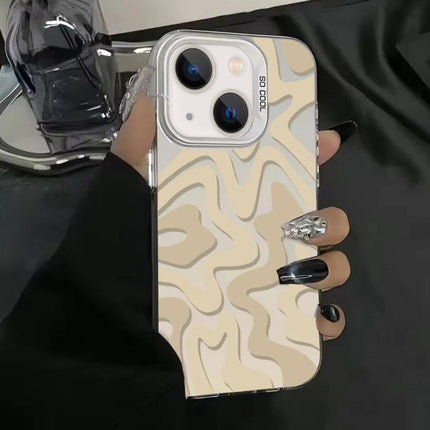 Wavy Stripes Pattern Frosted IMD 2-in-1 PC Phone Case, For iPhone 15, For iPhone 14 Plus, For iPhone 14, For iPhone 14 Pro