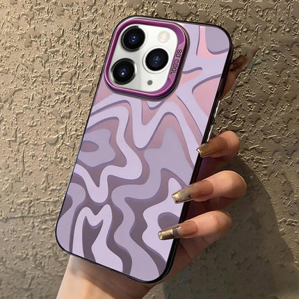 Wavy Stripes Pattern Frosted IMD 2-in-1 PC Phone Case, For iPhone 12 Pro, For iPhone 12 mini, For iPhone 11 Pro Max, For iPhone 11