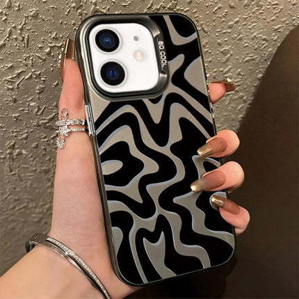 Wavy Stripes Pattern Frosted IMD 2-in-1 PC Phone Case, For iPhone 12 Pro, For iPhone 12 mini, For iPhone 11 Pro Max, For iPhone 11