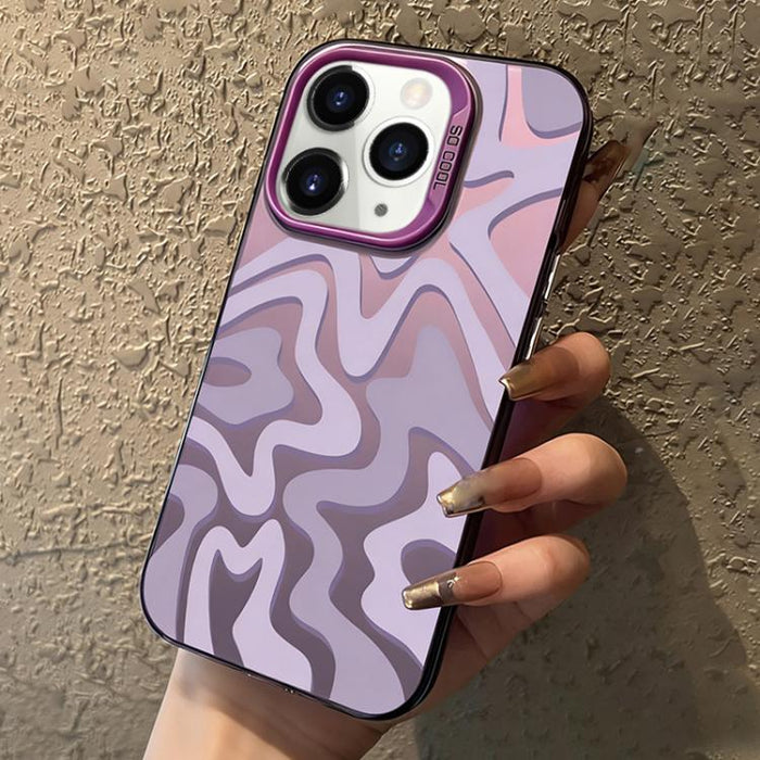Wavy Stripes Pattern Frosted IMD 2-in-1 PC Phone Case, For iPhone 11 Pro, For iPhone X / XS, For iPhone XR, For iPhone XS Max