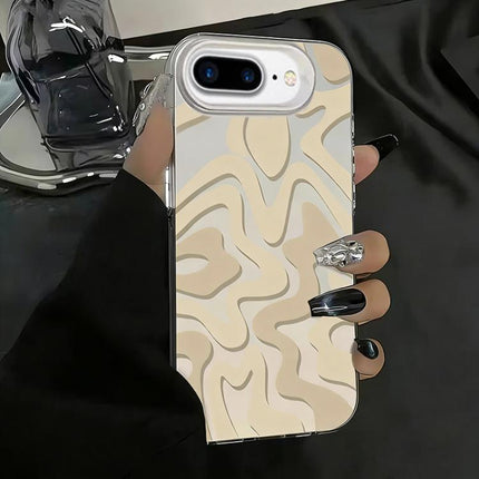 Wavy Stripes Pattern Frosted IMD 2-in-1 PC Phone Case, For iPhone 8 Plus / 7 Plus